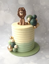 lion babyshower cake boy